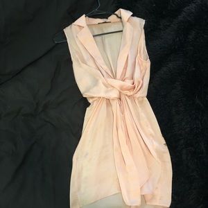 Rose gold sleeveless wrap dress from missguided!